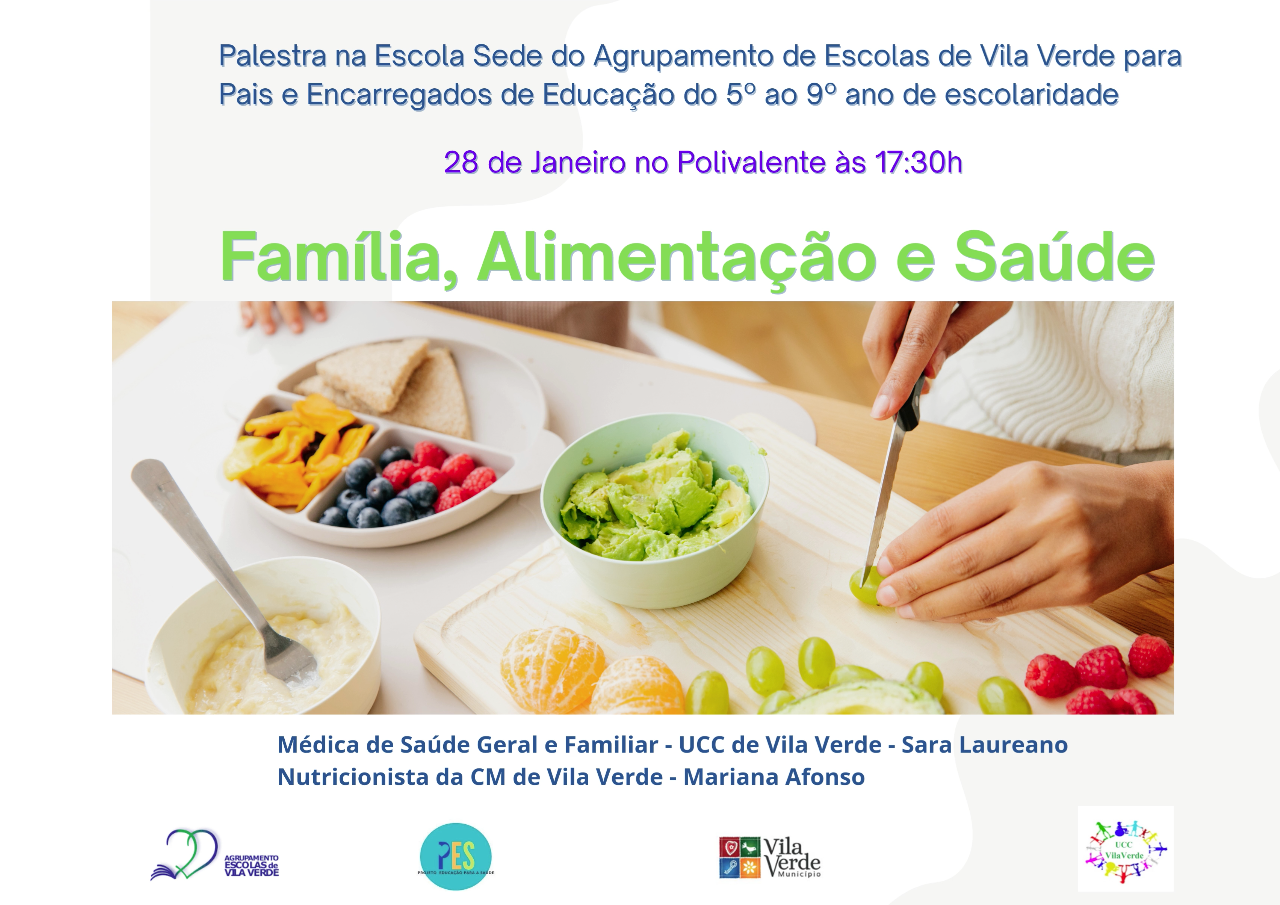 Palestra “Família, Alimentação e Saúde” para pais e encarregados de educação